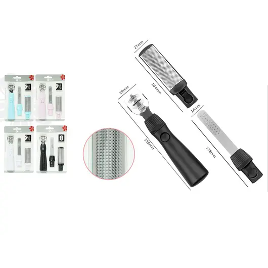 Set Lama pentru Calcaie cu Pile 3Piese 060685