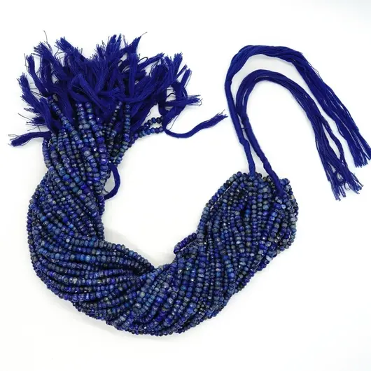 Sirag lapis lazuli discuri fatetate 3-4mm, 33cm