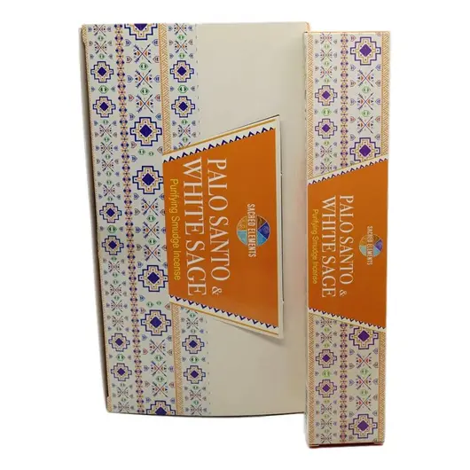 Betisoare parfumate Sacred Elements - Palo Santo and White Sage 15g, Premium