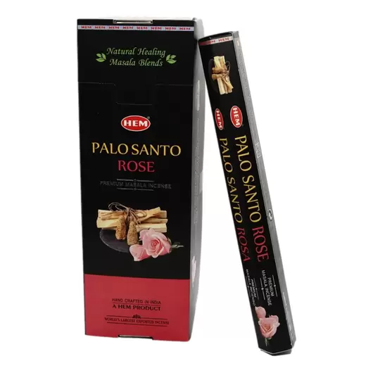 Betisoare parfumate HEM Palo Santo - Rose 20 buc