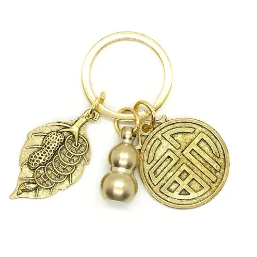 Breloc Feng Shui Amuleta din metal pentru zodia Bivol, imagine 2