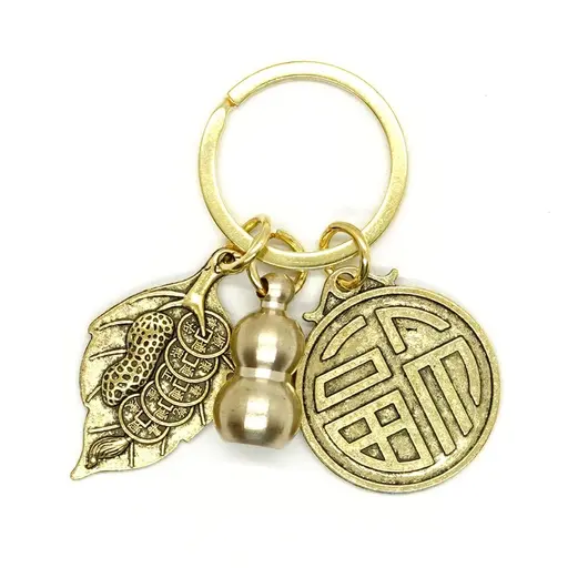 Breloc Feng Shui Amuleta din metal pentru zodia Capra, imagine 2
