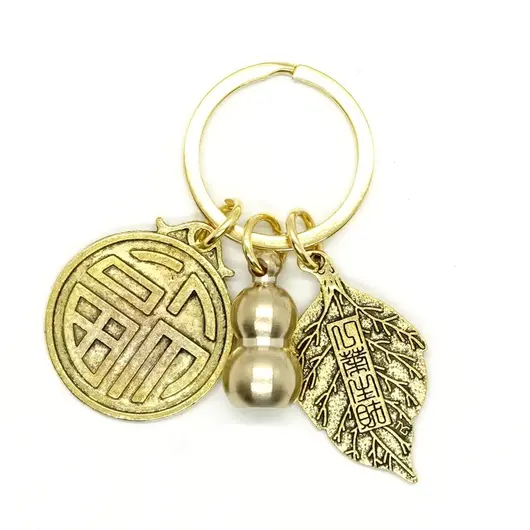 Breloc Feng Shui Amuleta din metal pentru zodia Cocos, imagine 2