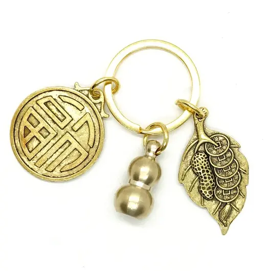 Breloc Feng Shui Amuleta din metal pentru zodia Maimuta, imagine 2