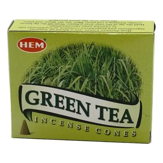 Conuri parfumate fumigatie HEM Green Tea 10 buc, imagine 2