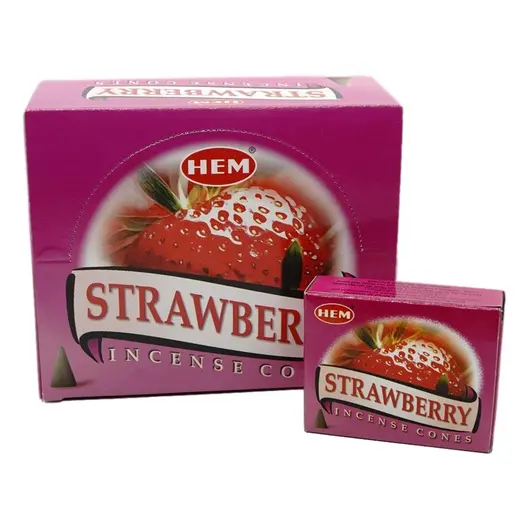 Conuri parfumate fumigatie HEM Strawberry 10 buc, imagine 3