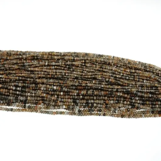 Sirag piatra lunii mix inchis discuri fatetate 3-4mm, 33cm, imagine 2