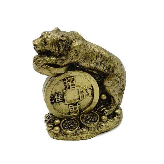 Statueta Feng Shui Tigru pe Moneda - 7cm, imagine 2