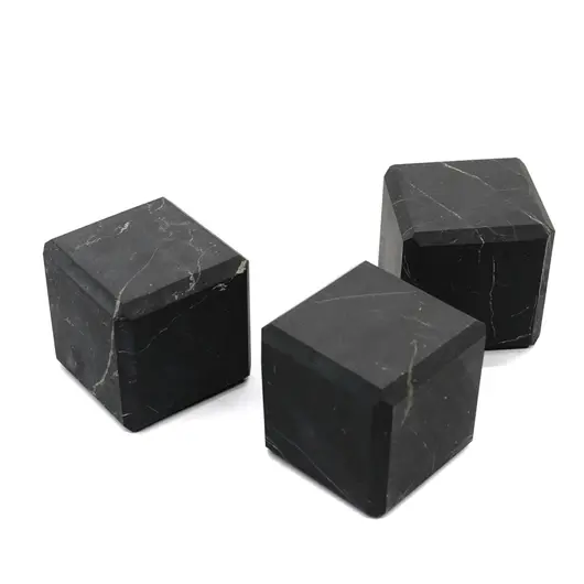Cub din Shungit, mat - 4cm, imagine 2