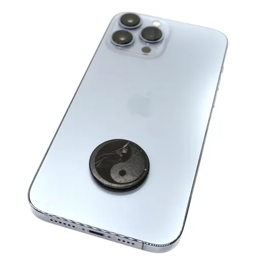 Shungit impotriva radiatiilor - Rotund cu Yin Yang, 30mm (protectie telefon, laptop, tableta), imagine 2