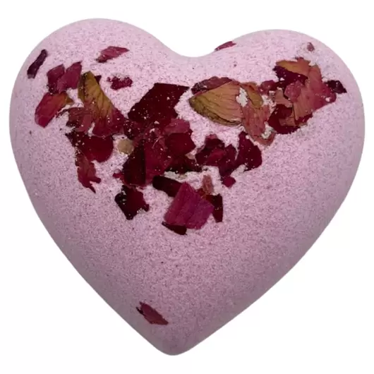 Inima efervescenta pentru baie, Sence Beauty, aroma florala, roz, 60g