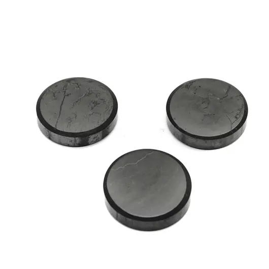 Shungit rotund slefuit, rotund, Simplu - 3,5cm
