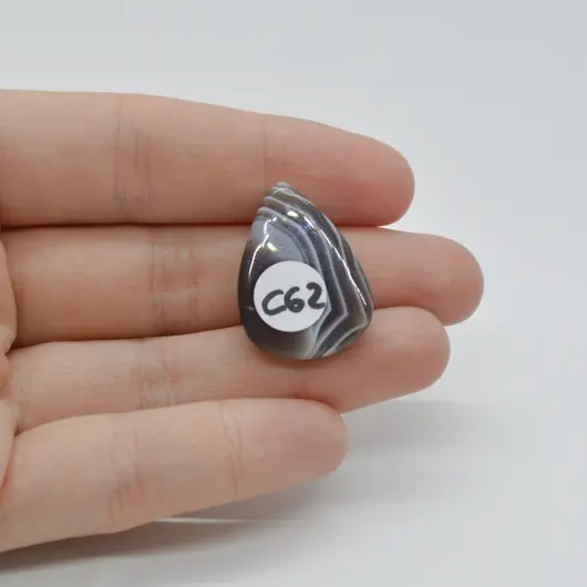 Cabochon Agat botswana  26x18x6mm C62, imagine 2