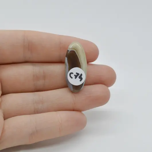 Cabochon Agat botswana  28x12x6mm C74, imagine 2