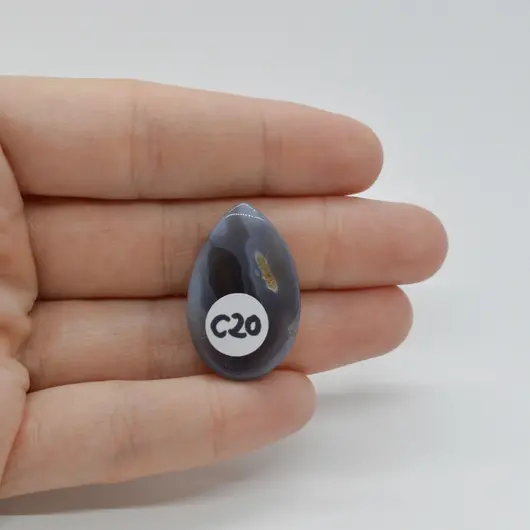 Cabochon Agat botswana  28x18x6mm C20, imagine 2