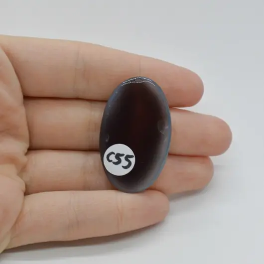 Cabochon Agat botswana  37x22x6mm C55, imagine 2