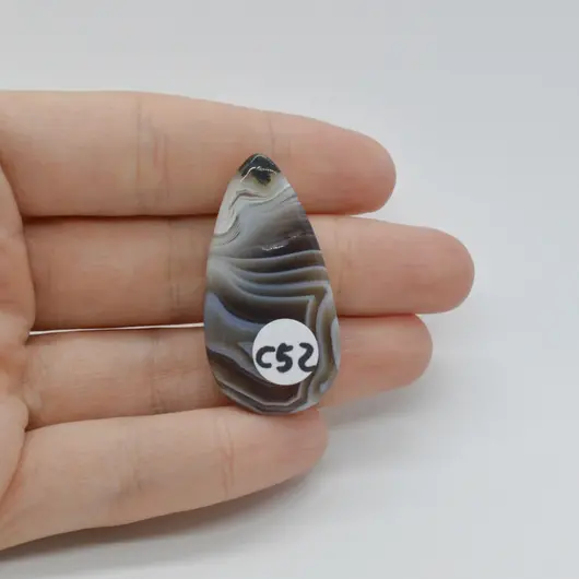 Cabochon Agat botswana  40x20x6mm C52, imagine 2