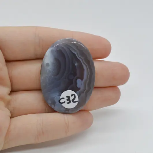 Cabochon Agat botswana  41x30x5mm C32, imagine 2