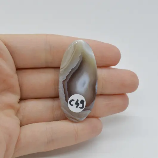 Cabochon Agat botswana 45x21x6mm C49, imagine 2