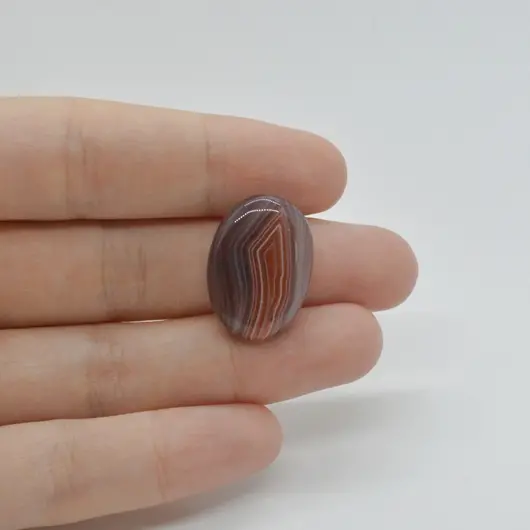 Cabochon Agat Botswana Portocaliu 22x16x6mm C135