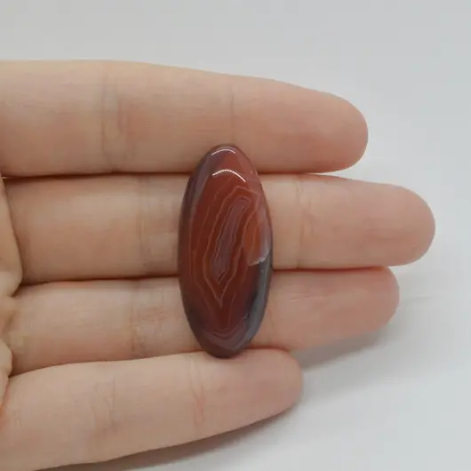 Cabochon Agat Botswana Portocaliu 34x15x6mm C54