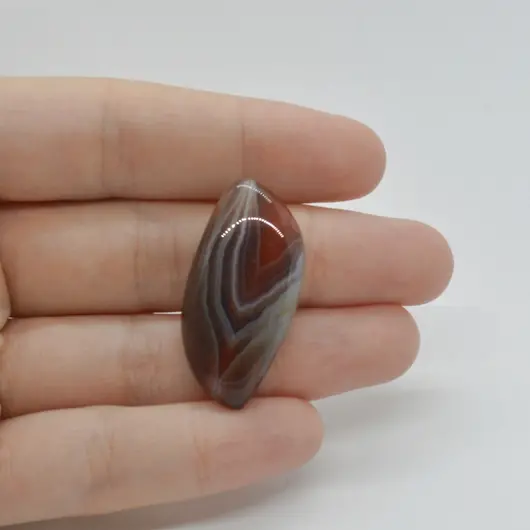 Cabochon Agat Botswana Portocaliu 34x17x6mm C131