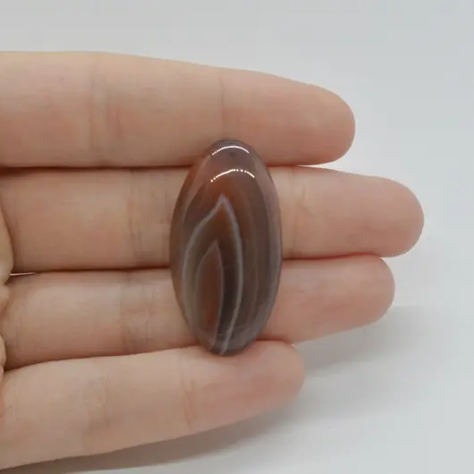 Cabochon Agat Botswana Portocaliu 35x18x6mm C65