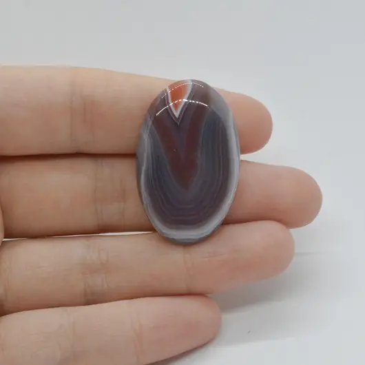Cabochon Agat Botswana Portocaliu 35x22x6mm C88