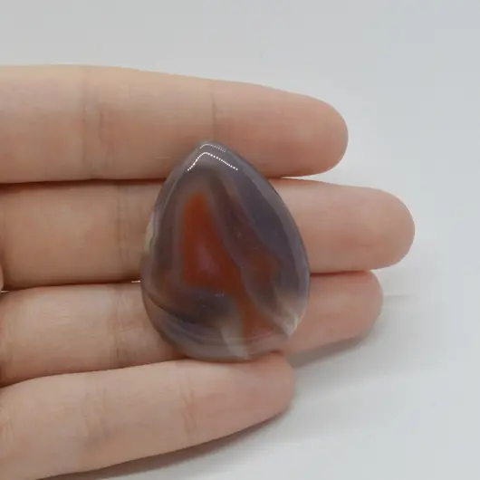 Cabochon Agat Botswana Portocaliu 36x27x6mm C97