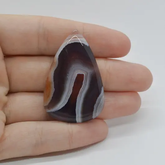 Cabochon Agat Botswana Portocaliu 43x28x6mm C5