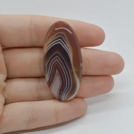 Cabochon Agat Botswana Portocaliu 46x22x6mm C7