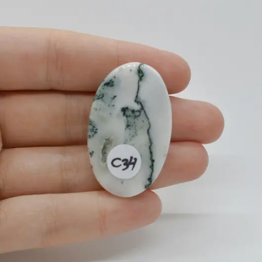 Cabochon Agat Copac 40x24x7mm C34, imagine 2