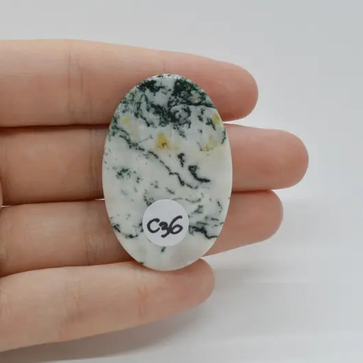 Cabochon Agat Copac 42x28x5mm C36, imagine 2