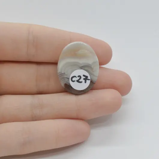 Cabochon Agat Crazy Lace 26x20x5mm C27, imagine 2