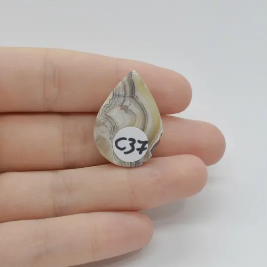 Cabochon Agat Crazy Lace 27x19x6mm C37, imagine 2
