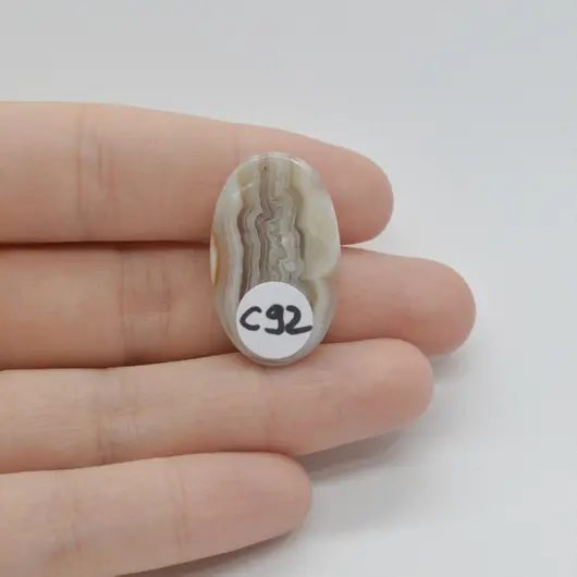 Cabochon Agat Crazy Lace 28x17x6mm C92, imagine 2