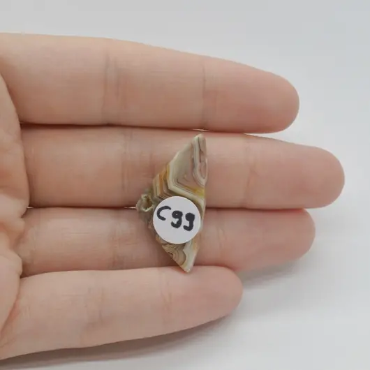 Cabochon Agat Crazy Lace 29x14x5mm C99, imagine 2
