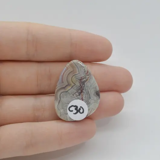 Cabochon Agat Crazy Lace 29x22x5mm C30, imagine 2