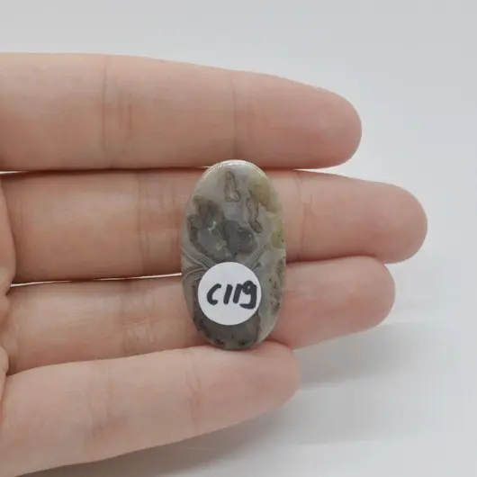 Cabochon Agat Crazy Lace 30x17x5mm C119, imagine 2