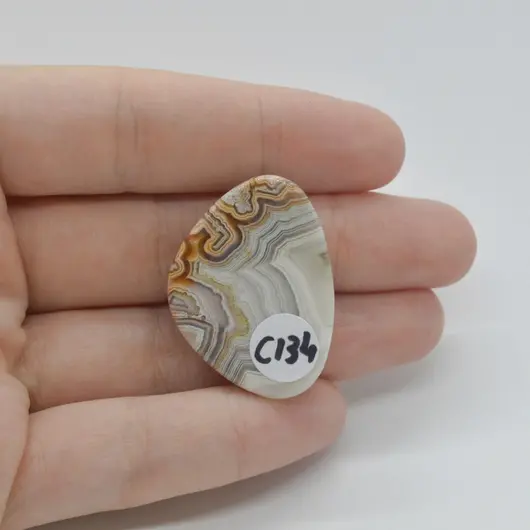 Cabochon Agat Crazy Lace 32x24x6mm C134, imagine 2