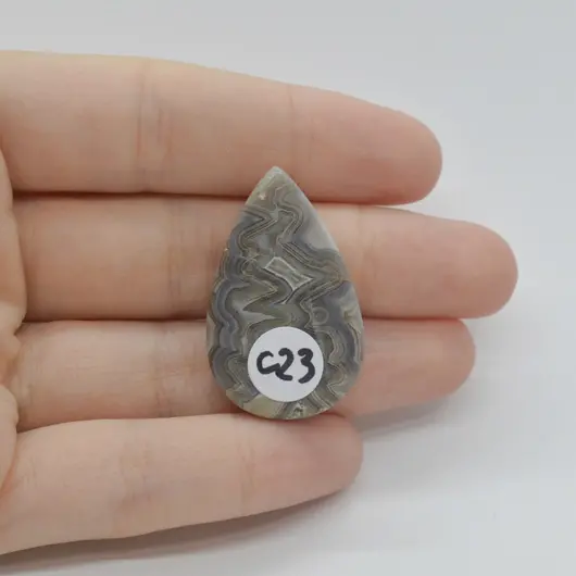 Cabochon Agat Crazy Lace 34x21x5mm C23, imagine 2