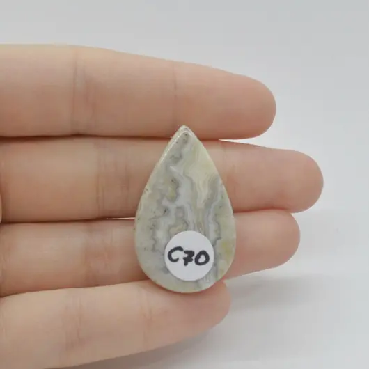Cabochon Agat Crazy Lace 34x21x5mm C70, imagine 2
