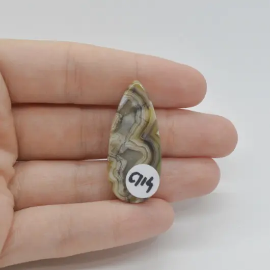 Cabochon Agat Crazy Lace 36x16x6mm C114, imagine 2