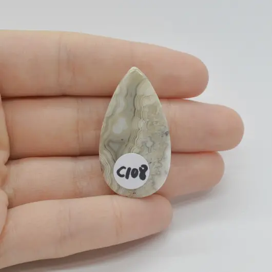 Cabochon Agat Crazy Lace 36x20x5mm C108, imagine 2