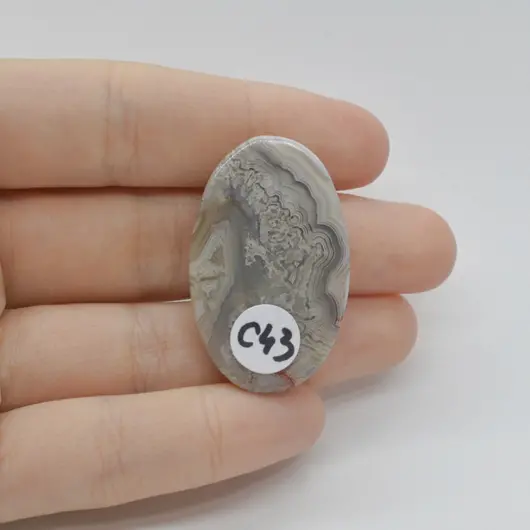 Cabochon Agat Crazy Lace 37x23x5mm C43, imagine 2