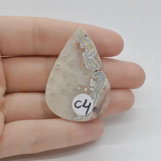 Cabochon Agat Crazy Lace 44x31x6mm C4, imagine 2