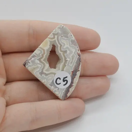 Cabochon Agat Crazy Lace 44x34x6mm C5, imagine 2