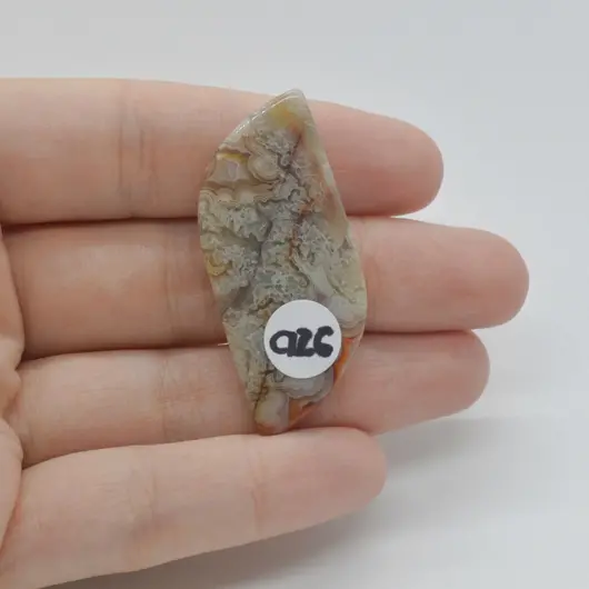 Cabochon Agat Crazy Lace 45x19x4mm C126, imagine 2