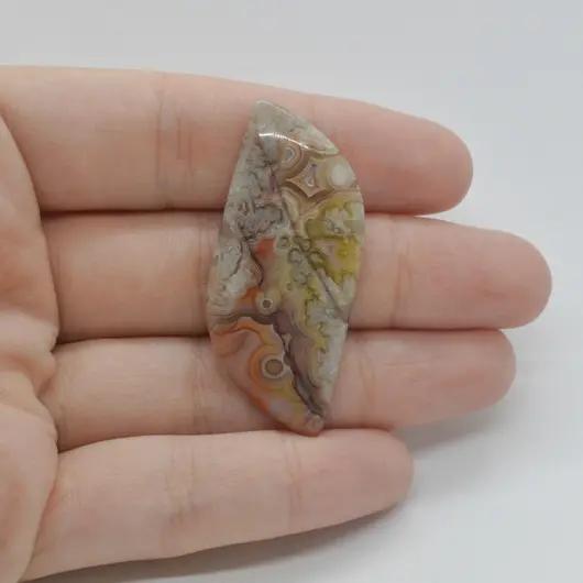 Cabochon Agat Crazy Lace 45x19x4mm C126