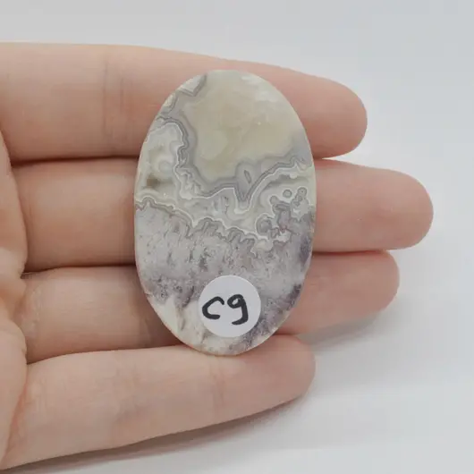 Cabochon Agat Crazy Lace 46x29x6mm C9, imagine 2